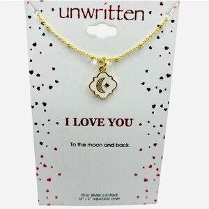 UNWRITTEN Silver Plated “I LOVE YOU To The Moon And Back” Necklace